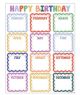 Color Crush Happy Birthday Chart