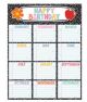 Cool for School Composition Happy Birthday Chart