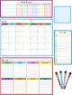 Colorful Dry-Erase Magnetic Calendar Set