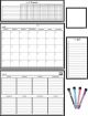 Black & White Dry-Erase Magnetic Calendar Set