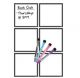 Black & White Dry-Erase Magnetic Square Notes