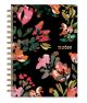 Hazy FLorals Black Spiral Journal