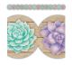 Rustic Bloom Succulents Die-Cut Border Trim