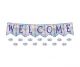Iridescent Pennants Welcome Bulletin Board Display