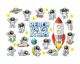 Outer Space Crew Reach for the Stars Bulletin Board