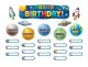 Outer Space Crew Happy Birthday Mini Bulletin Board