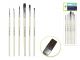 Artist Watercolor Brush Set Natural Bristle Multi-Pack 6pc