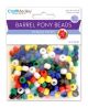 Opaque Multi-Mix Barrel Pony Beads 9x6mm 175pc