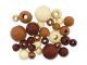 Round Natural Macrame Beads Assorted