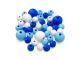 Blue Medley Glossy Round Wood Beads Assorted 42pc