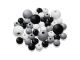 Classic Glossy Round Wood Beads Assorted 42pc