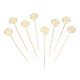 David Tutera™ Gold Wire Circle Card Holder Pick, 6 pack