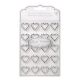 David Tutera™ Adhesive Rhinestone Hearts Silver, 40 pack