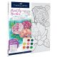 Paint By Number Bold Floral Watercolor Set