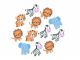 3D Foam-Fun Glitter Stickers Zoo Buddies