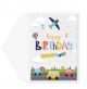 Cars and Airplaines Birthday Card