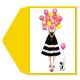 Balloon Girl Birthday Card