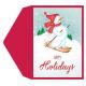 Skiing Snowman Greeting Card