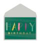 Green Watercolor Birthday Card