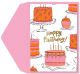 Orange Cakes Birthday Greeting Card