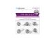 Silver Pin Back/Pin Set 6 Sets