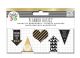 Black, White and Gold Magnetic Bookmarks 5 Pack