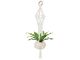 White Macramé Planter Hanger Kit