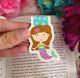 Brunette Mermaid Magnetic Bookmark