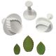 Veined Rose Leaf Plunger Cutter Set of 3pc