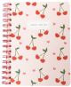 Sweet Notes Cherries Spiral Vegan Leather Journal