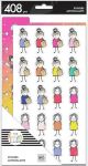 Happy Planner Stick Girls All the Emotions Dashboard Stickers