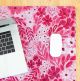 Pink Floral Gingham Small Desk Pad