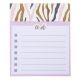 Pink Navy Zebra Jotter Notepad