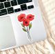 Red Poppies Clear Waterproof Vinyl Sticker