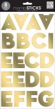 Mambi Sticks Uppercase Alphabet Letters - Gold Foil Stickers