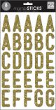 Mambi Sans Serif Gold Glitter 8 Sticker Sheets