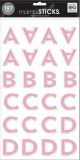 Mambi Pink Alpha Letter Gold Foil 8 Sticker Sheets