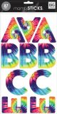 Mambi Sticks Uppercase Alphabet Letters - Tie Dye Stickers