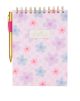 Plump Daisy Checkered Steno Pad with Pen 6x8.5