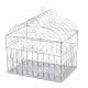 Victoria Lynn Metal Birdcage Card Holder - White - 10x10x7.5